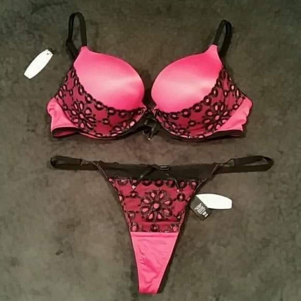 Bra and thong panty set